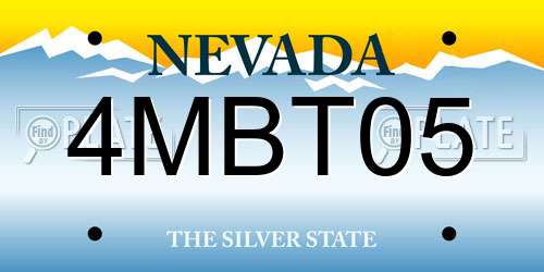 4MBT05 Nevada License Plate