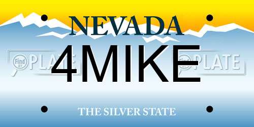 4MIKE Nevada License Plate