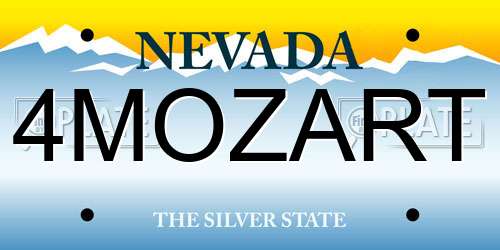 4MOZART Nevada License Plate
