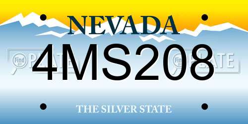 4MS208 Nevada License Plate