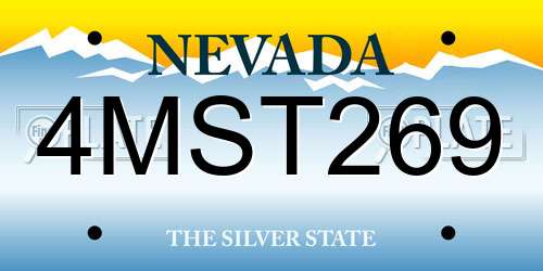 4MST269 Nevada License Plate