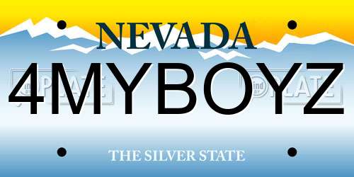 4MYBOYZ Nevada License Plate