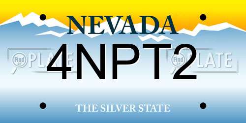 4NPT2 Nevada License Plate
