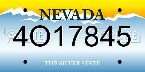 4O17845 Nevada License Plate