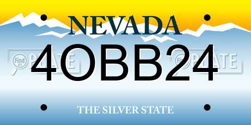 4OBB24 Nevada License Plate