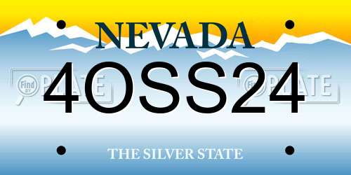 4OSS24 Nevada License Plate
