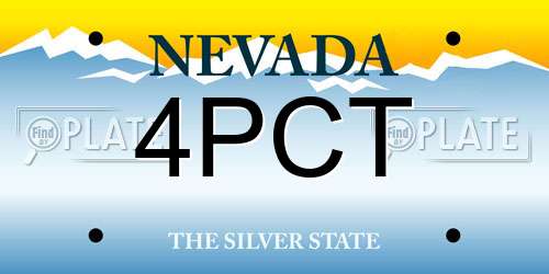 4PCT Nevada License Plate