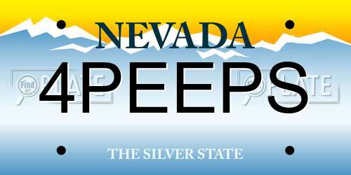 4PEEPS Nevada License Plate
