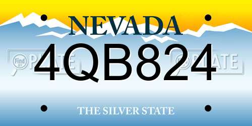 4QB824 Nevada License Plate