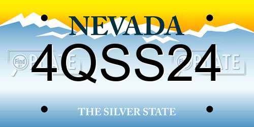 4QSS24 Nevada License Plate