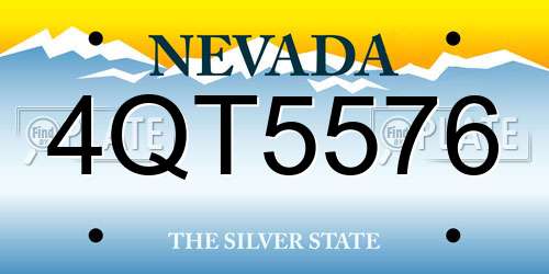4QT5576 Nevada License Plate