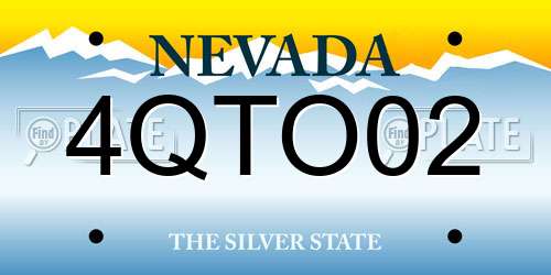 4QTO02 Nevada License Plate