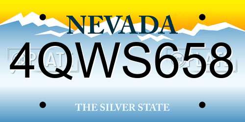 4QWS658 Nevada License Plate