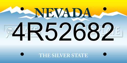 4R52682 Nevada License Plate