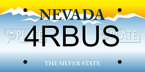 4RBUS Nevada License Plate