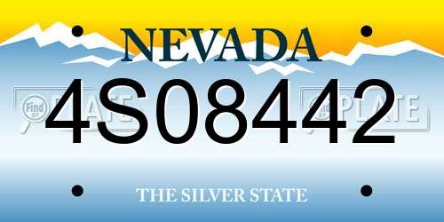 4S08442 Nevada License Plate