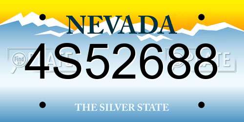 4S52688 Nevada License Plate