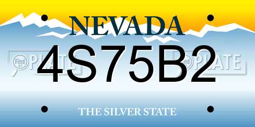 4S75B2 Nevada License Plate