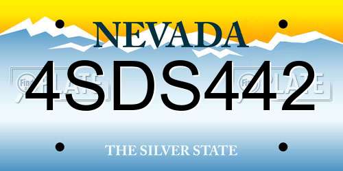 4SDS442 Nevada License Plate