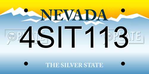 4SIT113 Nevada License Plate