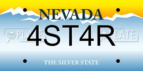 4ST4R Nevada License Plate