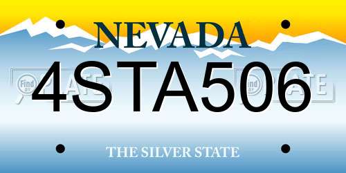 4STA506 Nevada License Plate