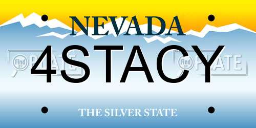 4STACY Nevada License Plate
