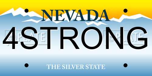 4STRONG Nevada License Plate