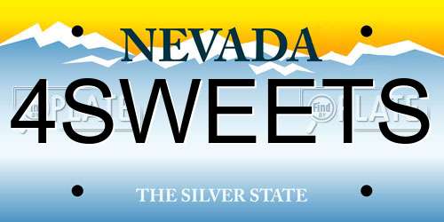 4SWEETS Nevada License Plate
