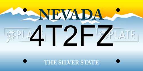 4T2FZ Nevada License Plate