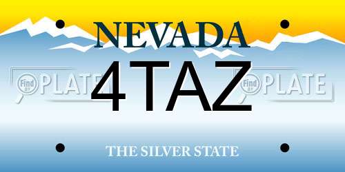 4TAZ Nevada License Plate