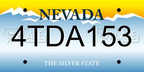4TDA153 Nevada License Plate