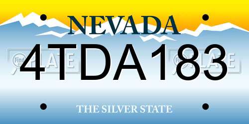4TDA183 Nevada License Plate