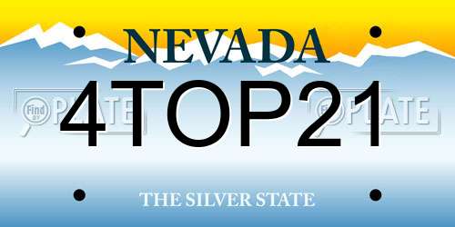 4TOP21 Nevada License Plate
