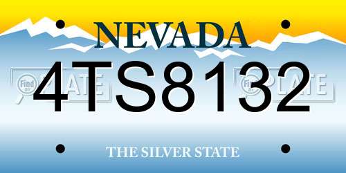 4TS8132 Nevada License Plate