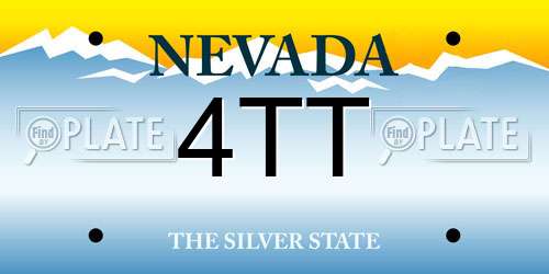 4TT Nevada License Plate