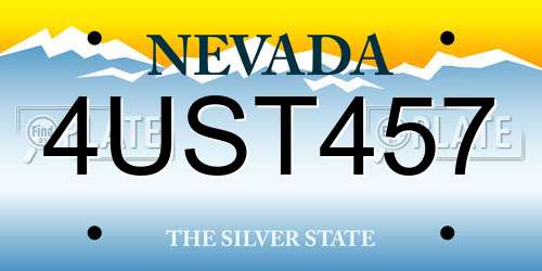 4UST457 Nevada License Plate