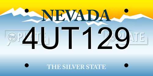 4UT129 Nevada License Plate