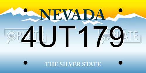 4UT179 Nevada License Plate