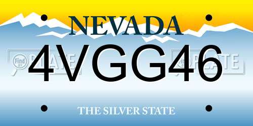 4VGG46 Nevada License Plate