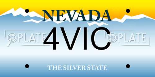 4VIC Nevada License Plate