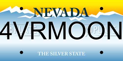 4VRMOON Nevada License Plate