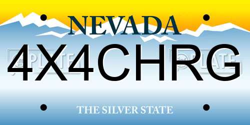 4X4CHRG Nevada License Plate