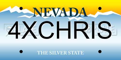 4XCHRIS Nevada License Plate