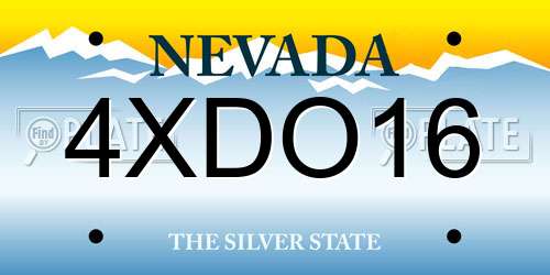 4XDO16 Nevada License Plate