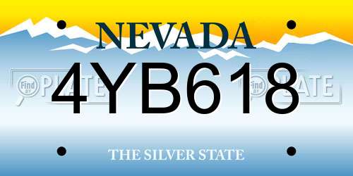 4YB618 Nevada License Plate