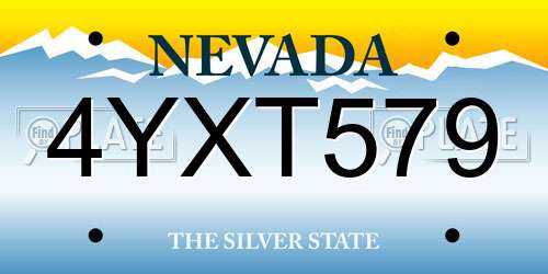 4YXT579 Nevada License Plate