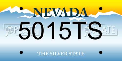 5015TS Nevada License Plate