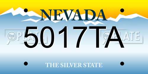 5017TA Nevada License Plate