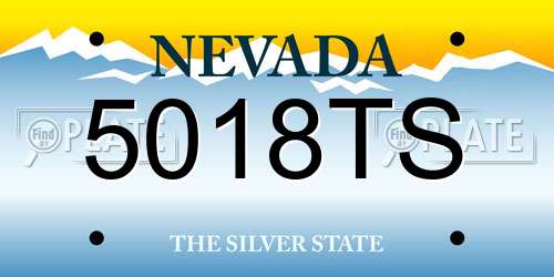5018TS Nevada License Plate